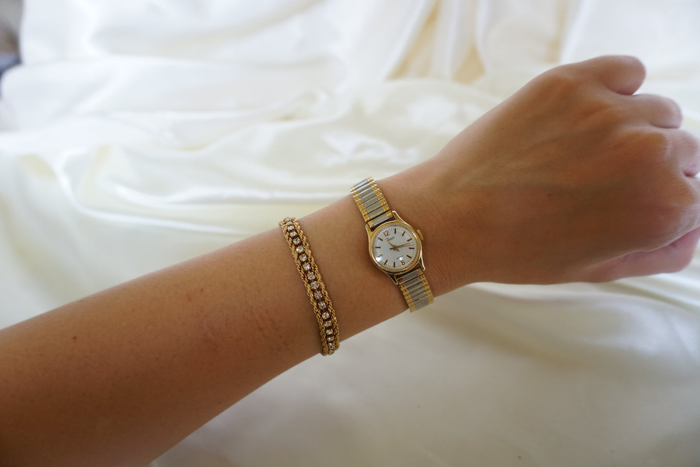 Gold & Silver Timex Watch