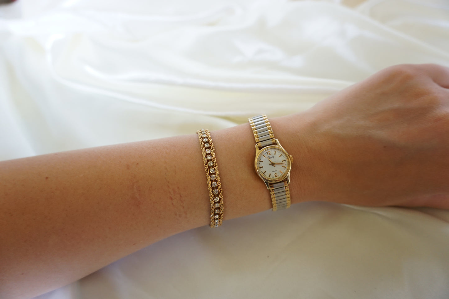 Gold & Silver Timex Watch