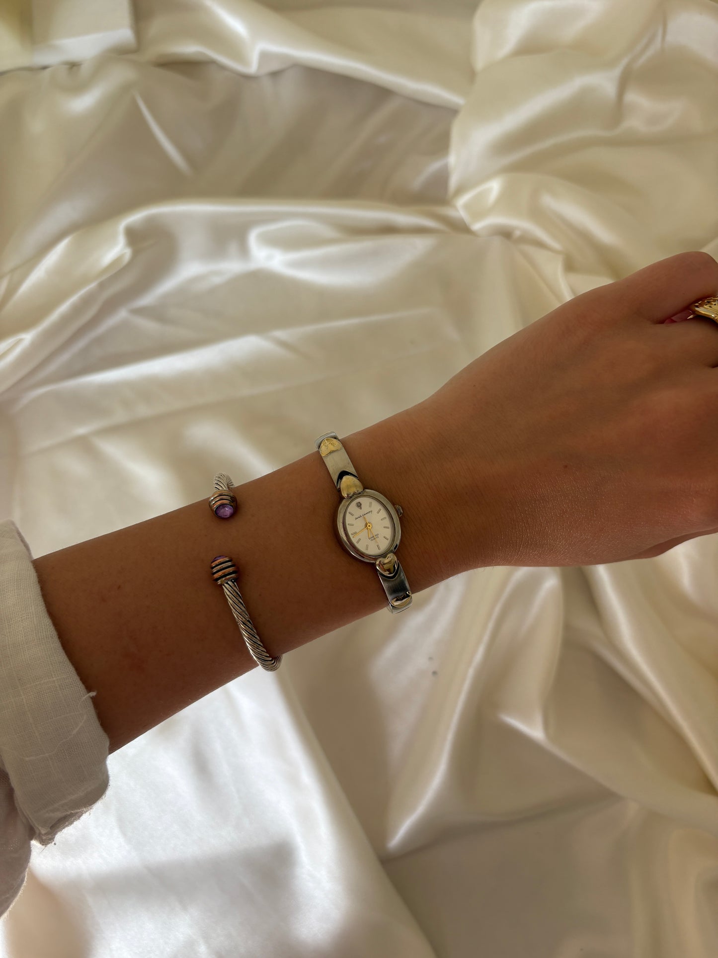 Gold & Silver Heart Watch