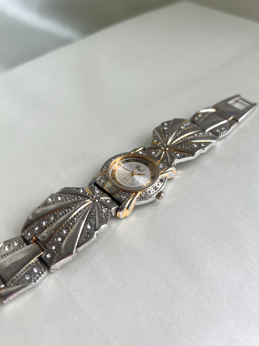 Victorian Style Two Tone Pearl Watch