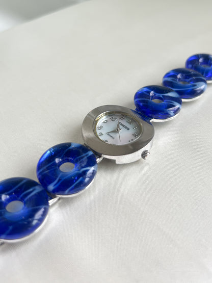 Blue & Silver Charm Watch