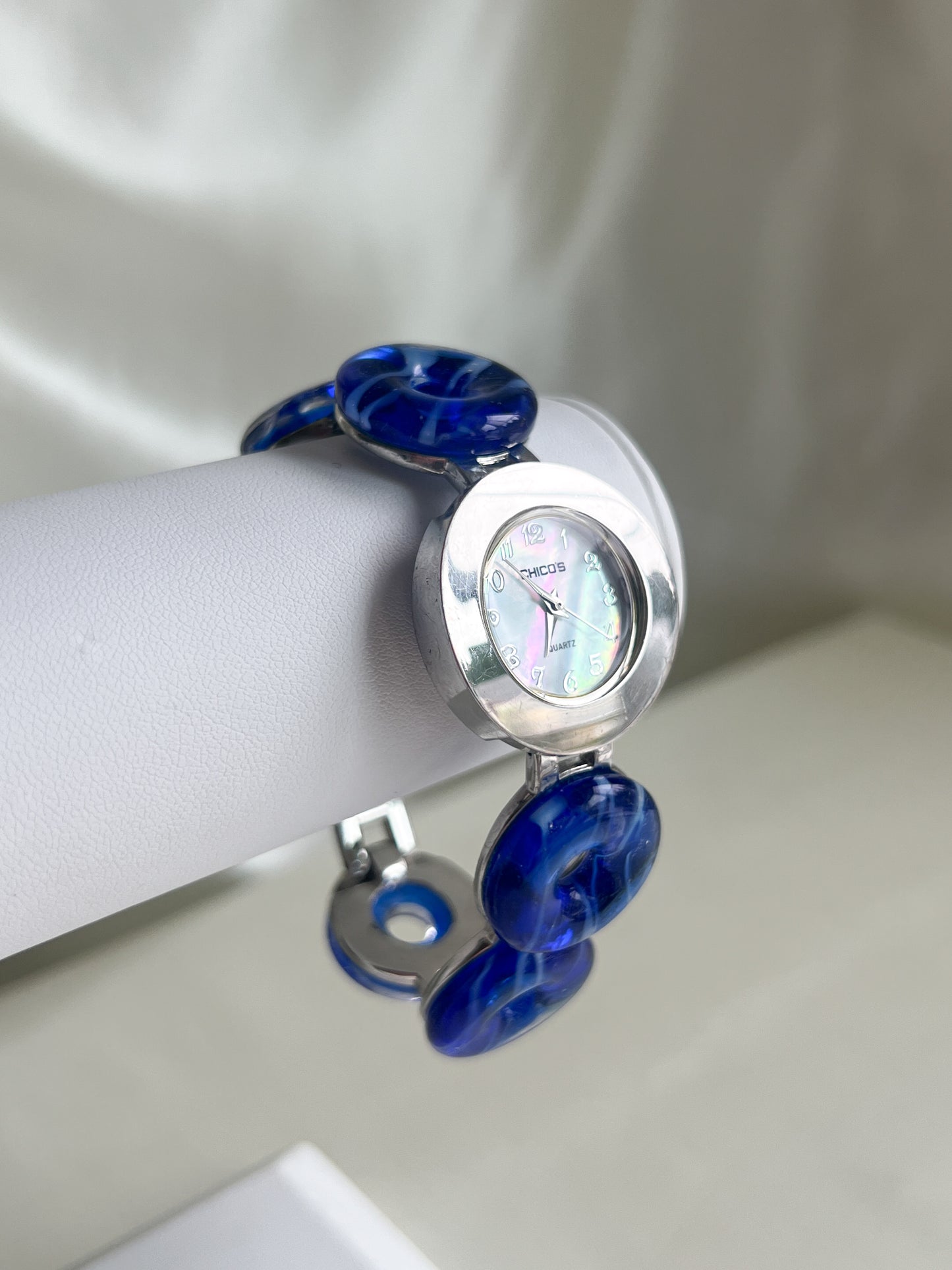 Blue & Silver Charm Watch