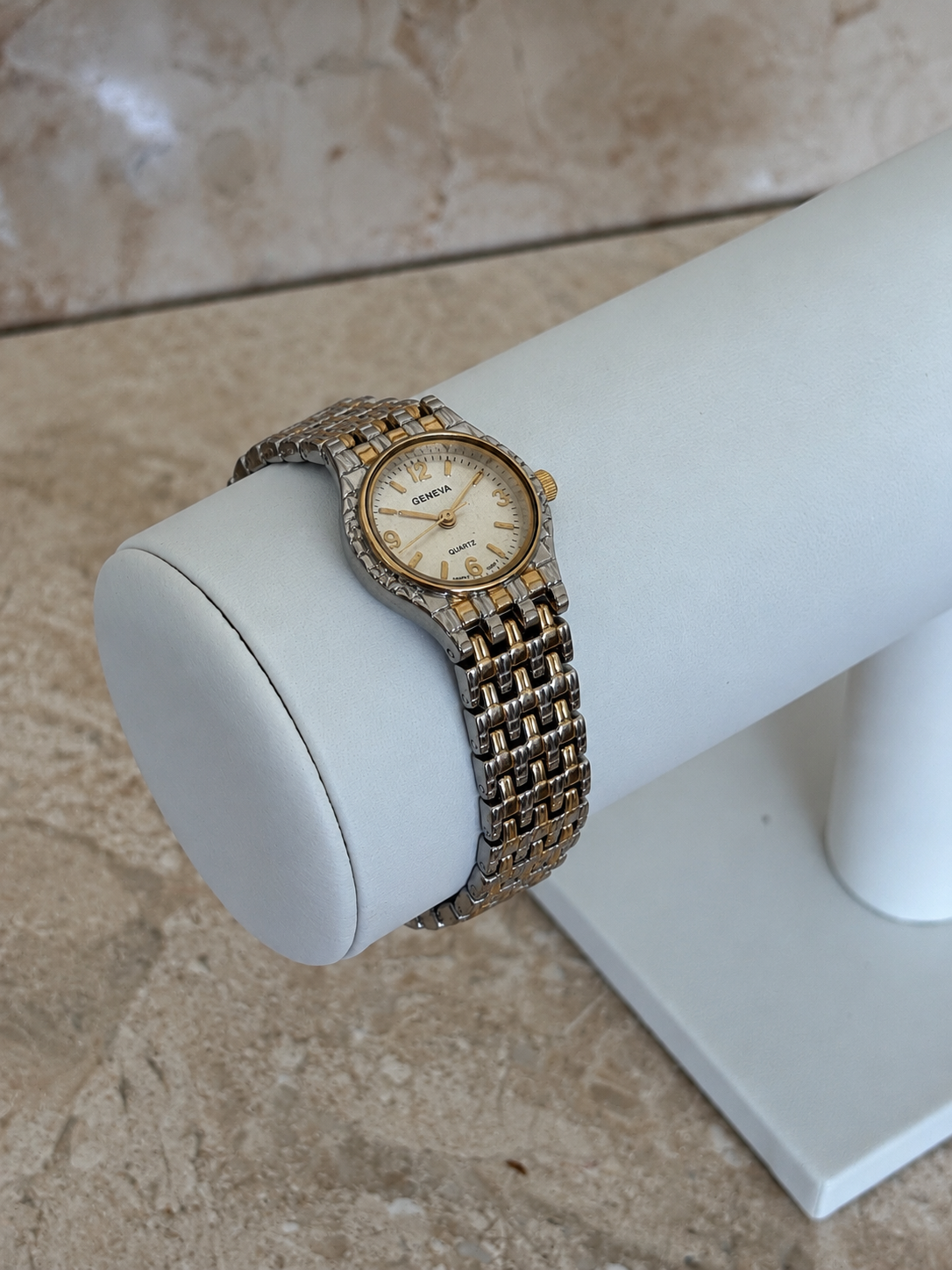 The Geneva Two-Tone Woven Bracelet Watch