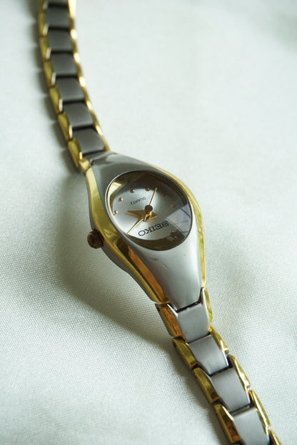 FUNCTIONAL Two Tone Seiko Watch