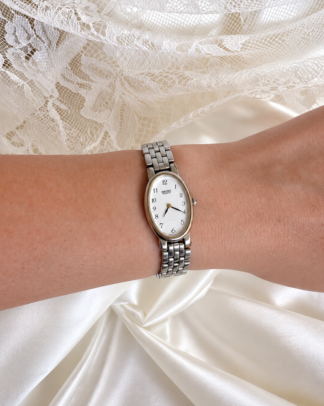 The Seiko Oval Silver Bracelet Watch