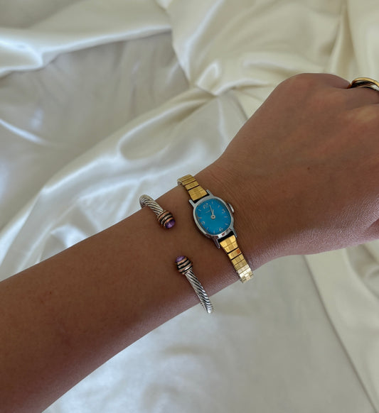 Blue Face Timex Watch