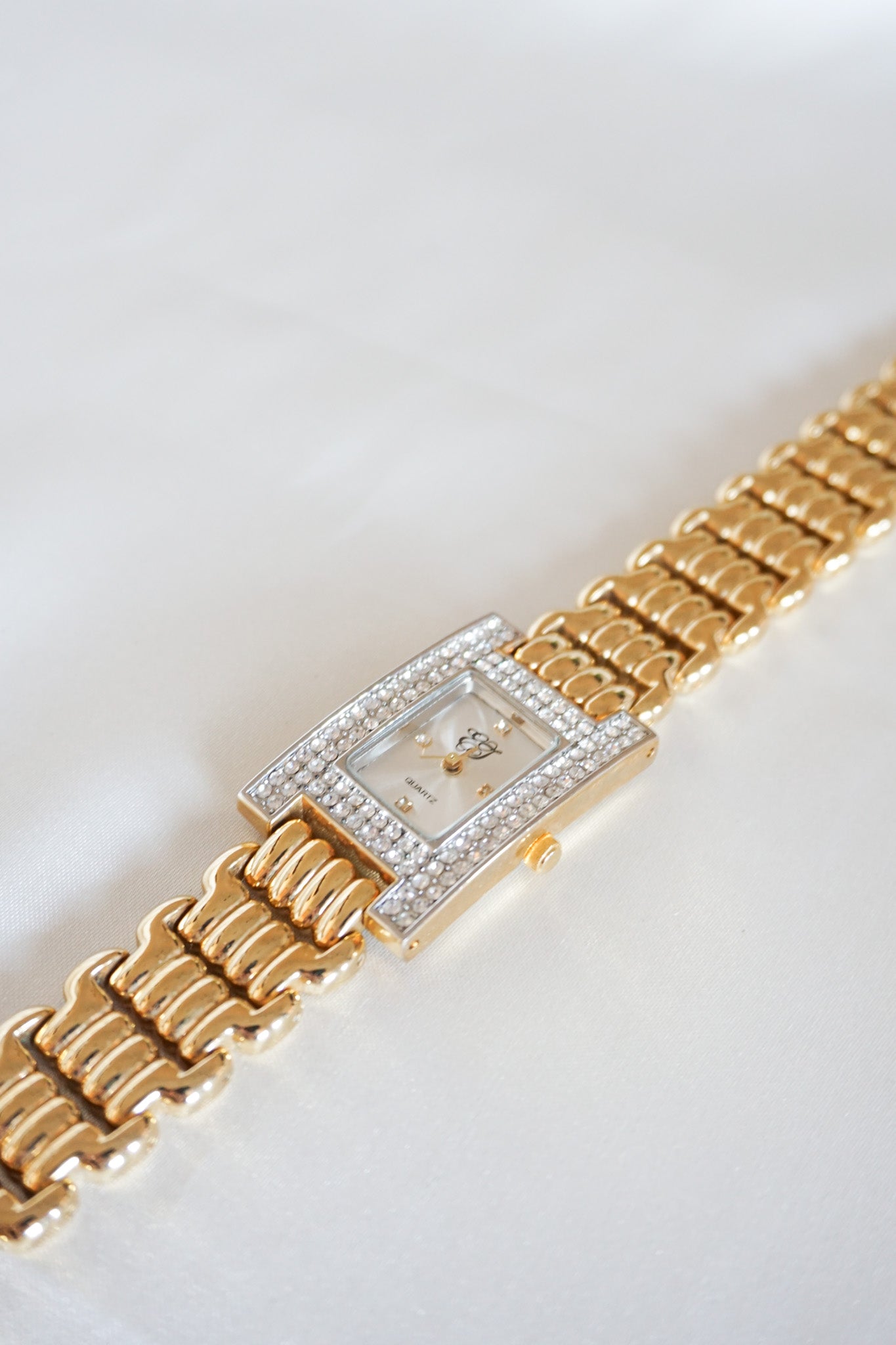 Gold Elizabeth Taylor Watch with Crystal Dial