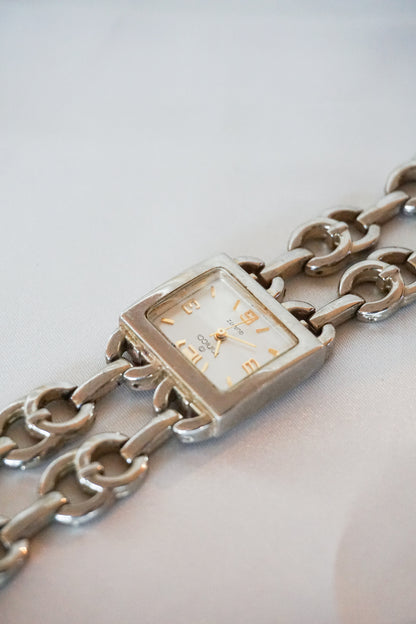 1990s Silver minicci Chain Watch