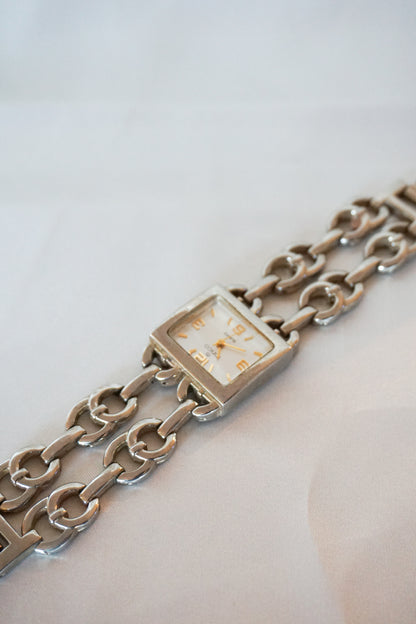 1990s Silver minicci Chain Watch