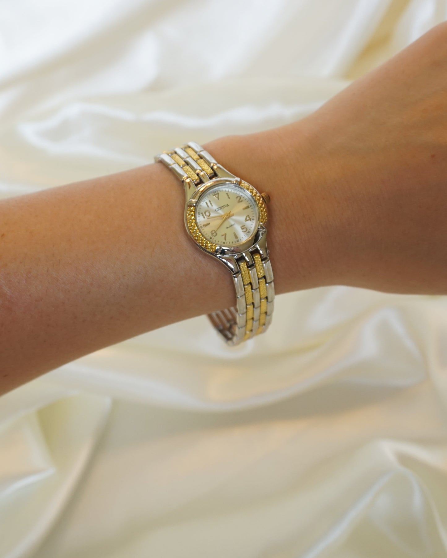 Two Tone Gold Geneva Watch