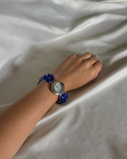 Blue & Silver Charm Watch