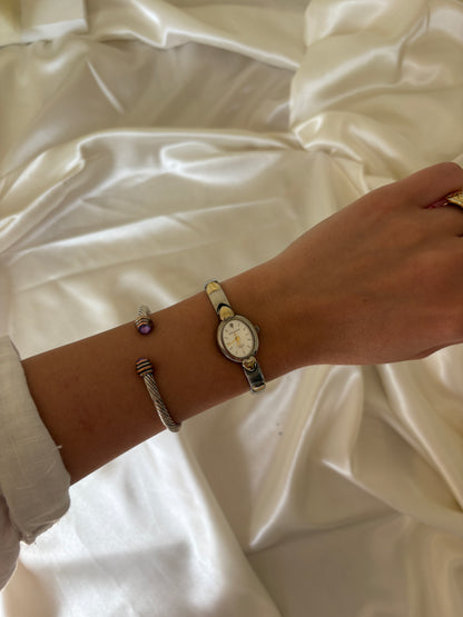 Gold & Silver Heart Watch